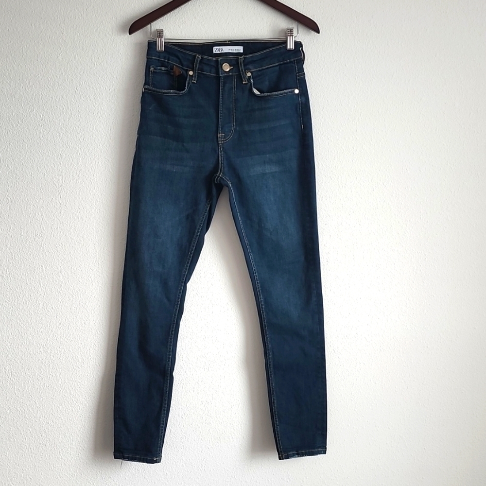 Zara Men's Slim Jeans - Dark Blue